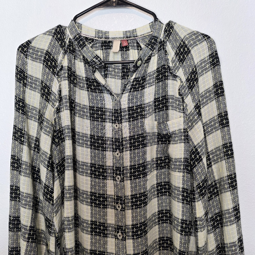 Anthropologie Pilcro Breezy Plaid Button Down Shirt Size Small - Picture 6 of 12